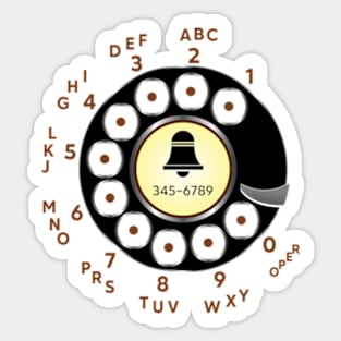 Retro Rotary Dial Sticker